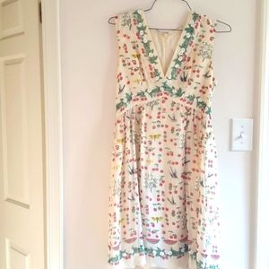Anthropologie Berry Bliss Garden Party Dress
